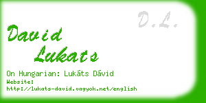 david lukats business card